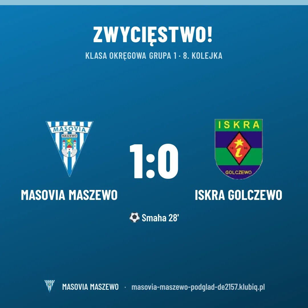 Masovia Maszewo 1:0 Iskra Golczewo